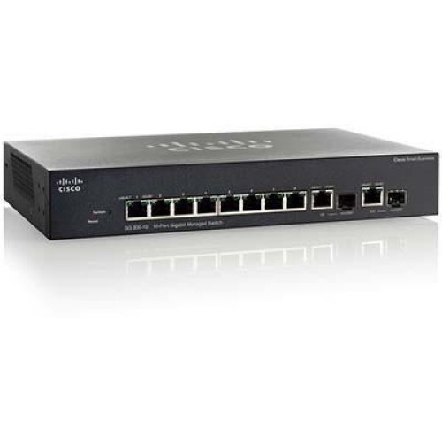 Суич Cisco SG350 10P 10 port Gigabit PoE Managed Switch