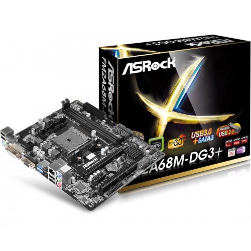 Дънна платка ASRock FM2A68M-DG3+ (снимка 1)