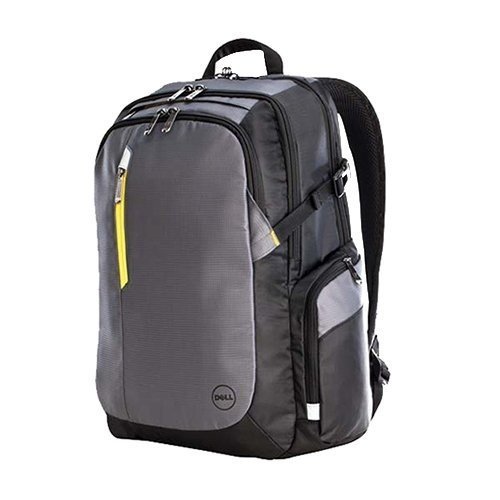 Dell Tek Backpack 15.6", Nylon, Gray/Black/Yellow, 460BBKN14