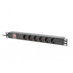 Разклонител Lanberg PDU-06F-0200-BK