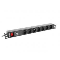 Разклонител Lanberg PDU-07E-0200-IEC-BK