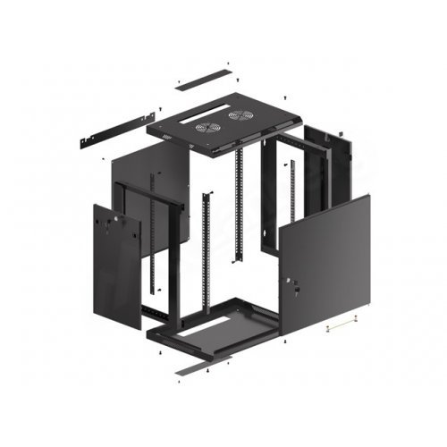 Комуникационен шкаф Lanberg WF01-6412-00B (снимка 4)