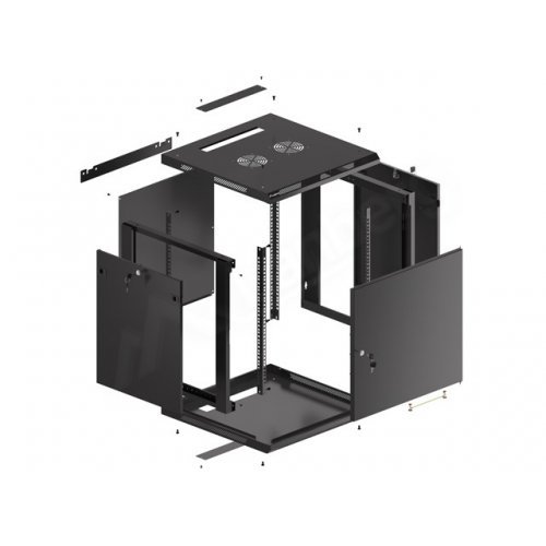 Комуникационен шкаф Lanberg WF01-6612-00B (снимка 10)