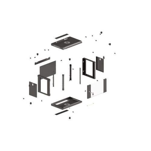 Комуникационен шкаф Lanberg WF03-5306-10B (снимка 4)