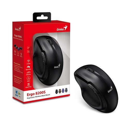 Мишка Genius GENIUS-ERGO-8200S-BLK (снимка 5)