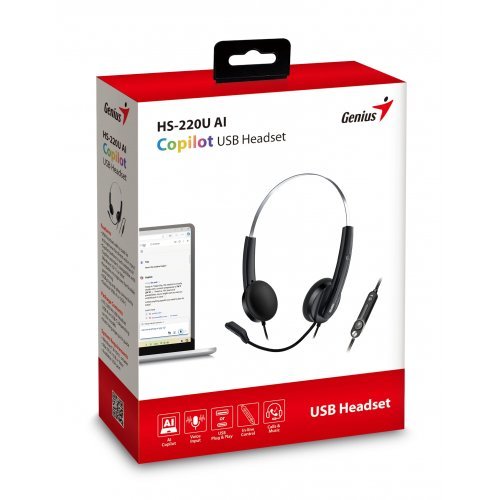 Слушалки Genius GENIUS-HS-220U-BK (снимка 11)
