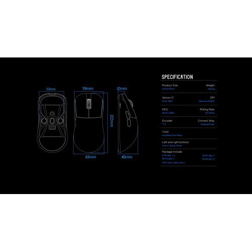 Мишка Lamzu LAMZU-INCA-BK (снимка 7)