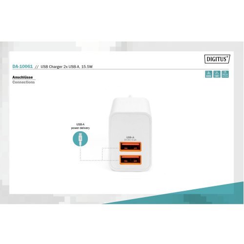 Жично зарядно устройство Digitus DA-10061 (снимка 4)