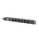 Разклонител Lanberg PDU-06F-0200-BK