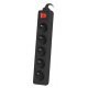 Разклонител Lanberg PS1-05E-0300-BK