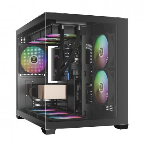 Компютърна кутия Gamdias AURA-GC10M-ARGB-BK (снимка 1)