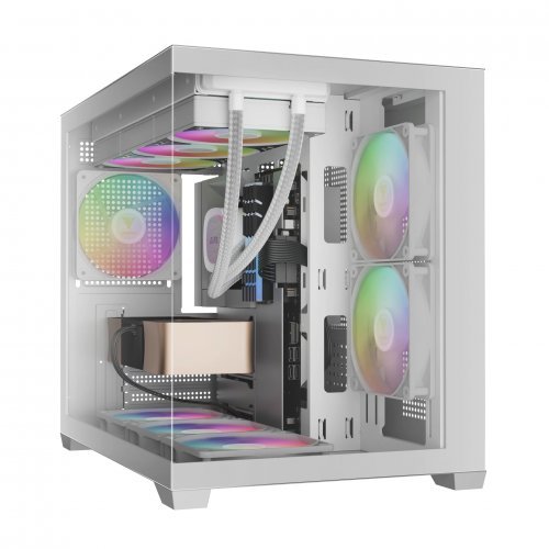 Компютърна кутия Gamdias AURA-GC10M-ARGB-WH (снимка 1)