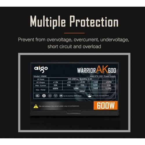 Захранващ блок Aigo AK600-RGB (снимка 7)