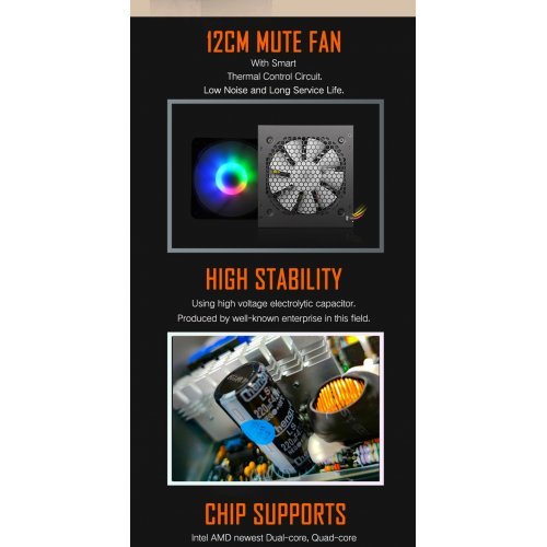 Захранващ блок Aigo AK700-RGB (снимка 5)