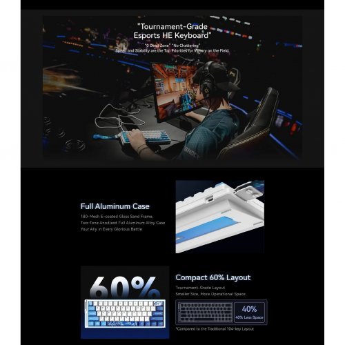 Клавиатура ATK EDGE60-HE-M-BK (снимка 9)