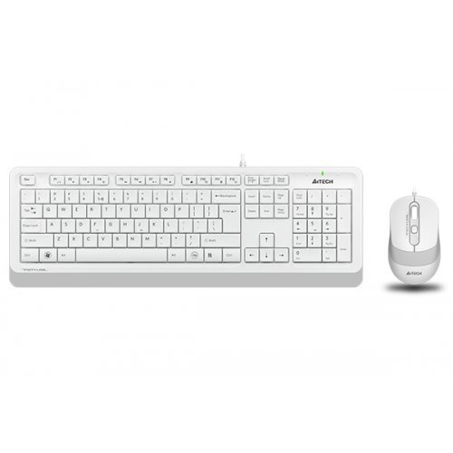 Клавиатура A4Tech F1010 FSTYLER WIRED USB  COMBO SET WHITE (снимка 1)