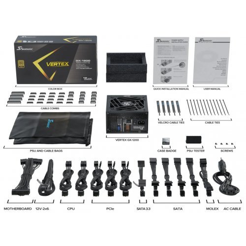 Захранващ блок Seasonic 12102GXAFS-ATX3.1 (снимка 10)