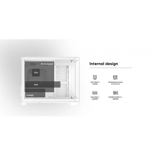 Компютърна кутия 1stPlayer UV6-WH (снимка 11)