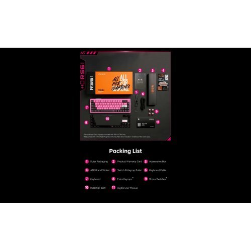 Клавиатура ATK RS6-ULTRA-SAKURA-GJ (снимка 4)