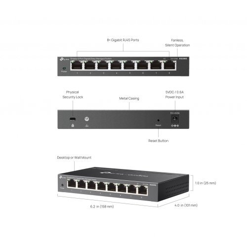 Суич TP-Link ES208G (снимка 6)