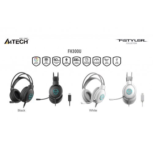 Слушалки A4Tech A4-HEAD-FH300U-WHITE (снимка 3)