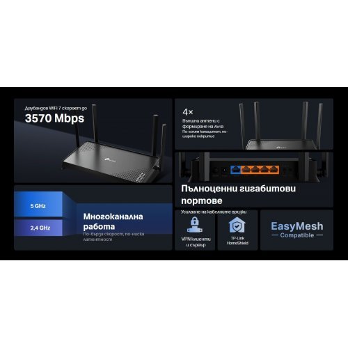 Безжичен рутер TP-Link Archer BE220 (снимка 5)