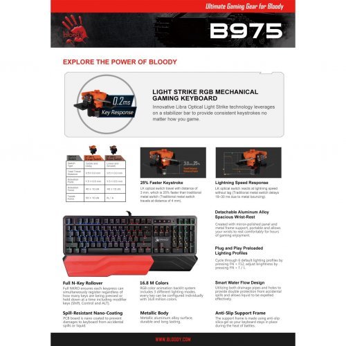 Клавиатура Bloody B975 (снимка 5)