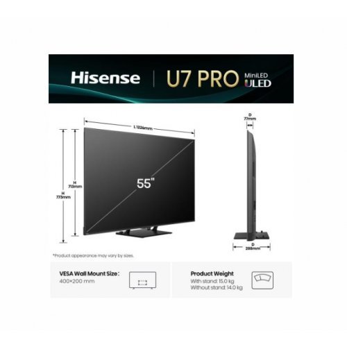 Телевизор Hisense 55U7Q_PRO (снимка 2)