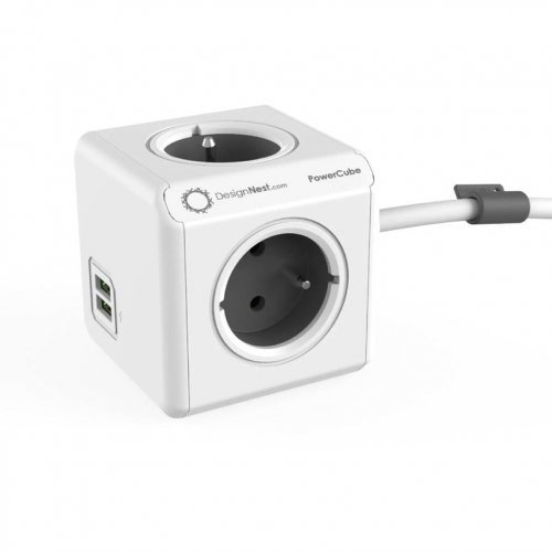 Разклонител DesignNest 1402GY-DEEUPC (снимка 1)