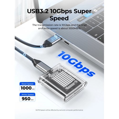 Кутия за диск Orico TC20-M2-10G-GY-BP (снимка 4)