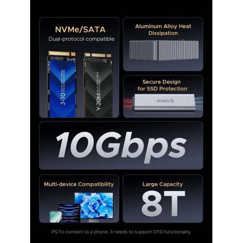 Кутия за диск Orico IT18C3-GY-BP (снимка 4)