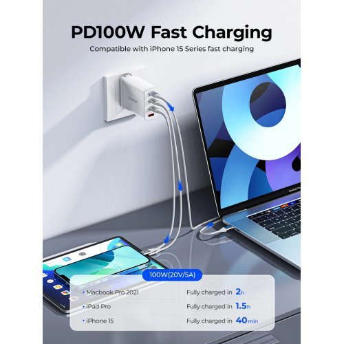 USB кабел Orico CDX-100CC-WH-BP (снимка 6)