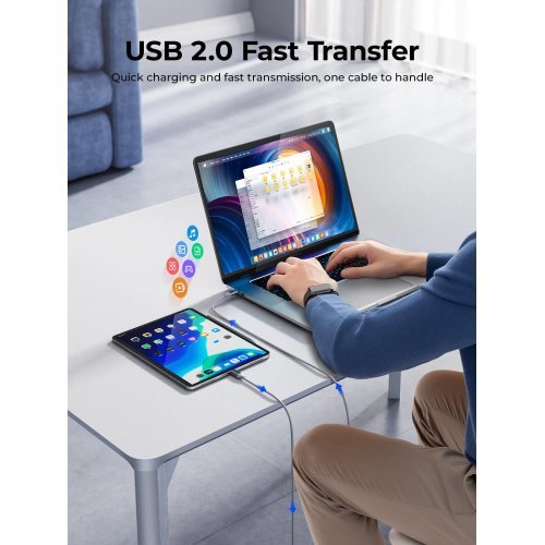 USB кабел Orico CDX-100CC-WH-BP (снимка 7)