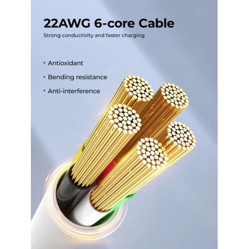 USB кабел Orico CDX-100CC-WH-BP (снимка 8)