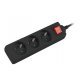 Разклонител Lanberg PS1-03E-0300-BK