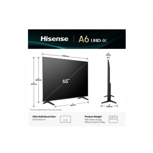 Телевизор Hisense 65A6Q (снимка 2)