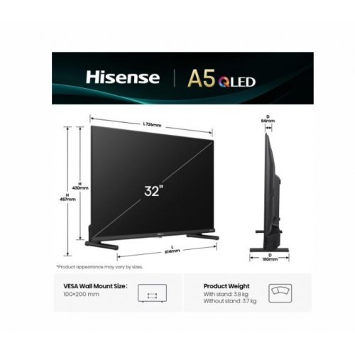 Телевизор Hisense 32A5Q (снимка 2)