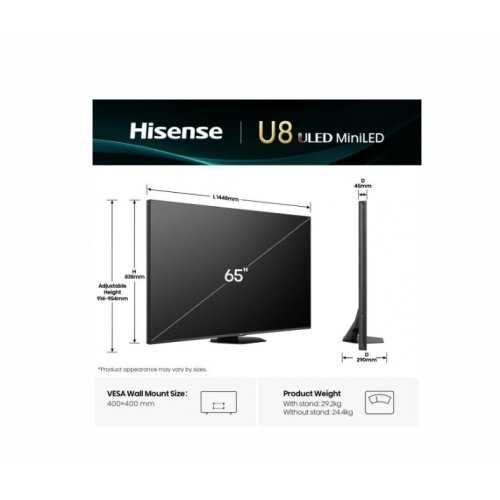 Телевизор Hisense 65U8Q (снимка 2)