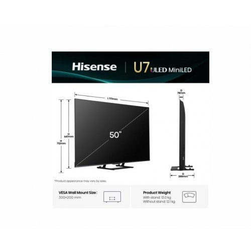 Телевизор Hisense 50U7Q (снимка 2)