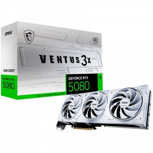 Видео карта MSI RTX_5080_16G_VENTUS_3X_OC_WHITE (снимка 1)
