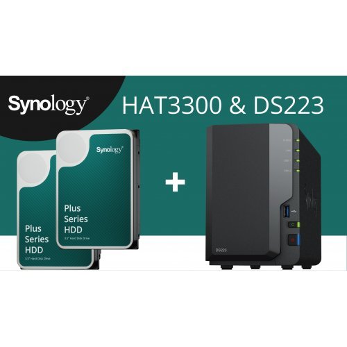 NAS устройство Synology DS223/2XHAT3310-8T (снимка 1)