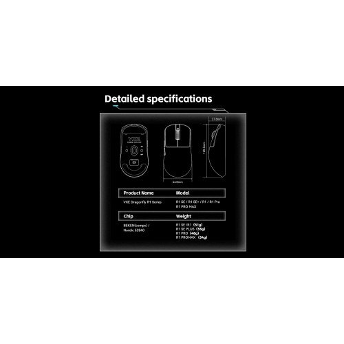 Мишка VXE VXE-R1-BK (снимка 13)