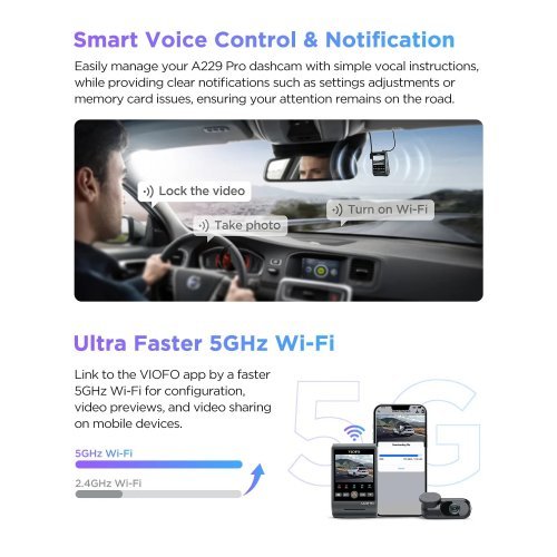 Видеорегистратор VIOFO VIOFO-A229-PRO-2CH (снимка 9)