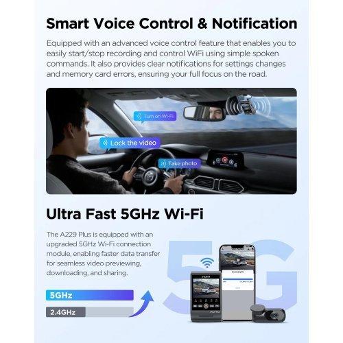 Видеорегистратор VIOFO VIOFO-A229-PLUS-2CH (снимка 7)