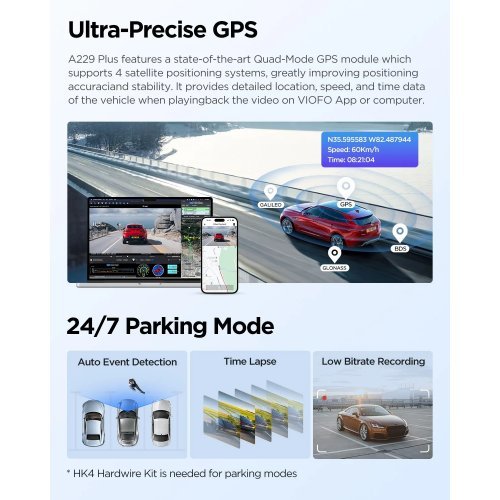 Видеорегистратор VIOFO VIOFO-A229-PLUS-2CH (снимка 9)