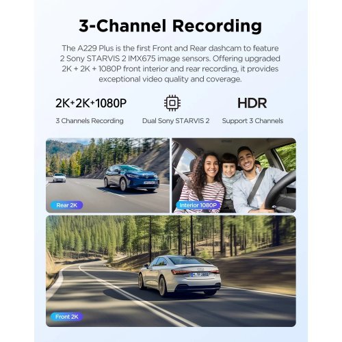 Видеорегистратор VIOFO VIOFO-A229-PLUS-3CH (снимка 4)