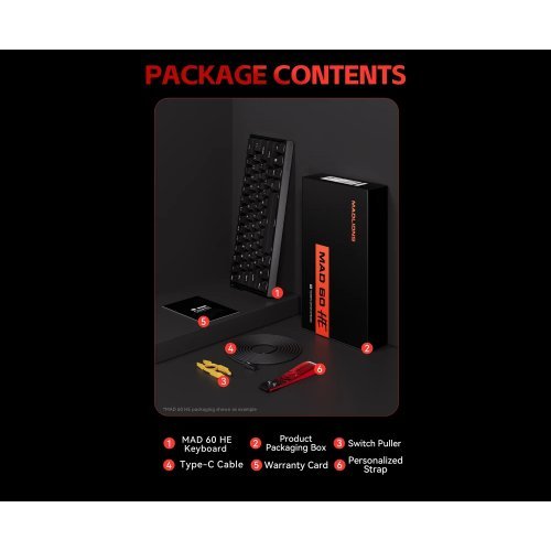 Клавиатура MadLions MAD-60-PRO-MAGSLV-BK (снимка 13)