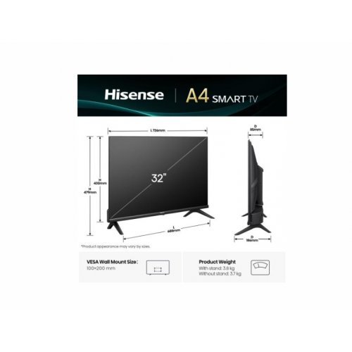 Телевизор Hisense 32A4Q (снимка 2)