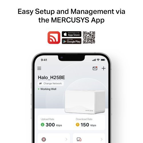 Безжичен рутер Mercusys Halo H25BE(2-pack) (снимка 6)