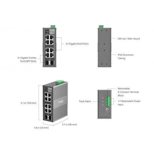 Суич TP-Link IES208G (снимка 6)